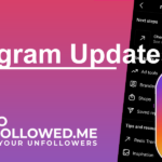 Graphic showcasing Instagram updates with the app's professional dashboard and the Who Unfollowed Me app logo.